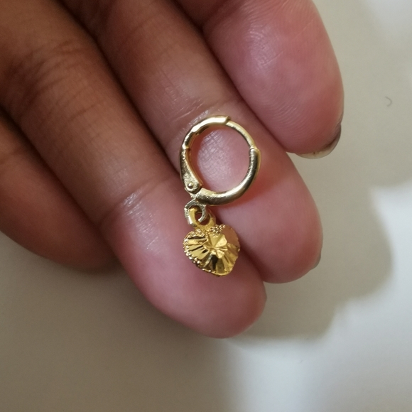 Gold plated heart dangling - Picture 2 of 2